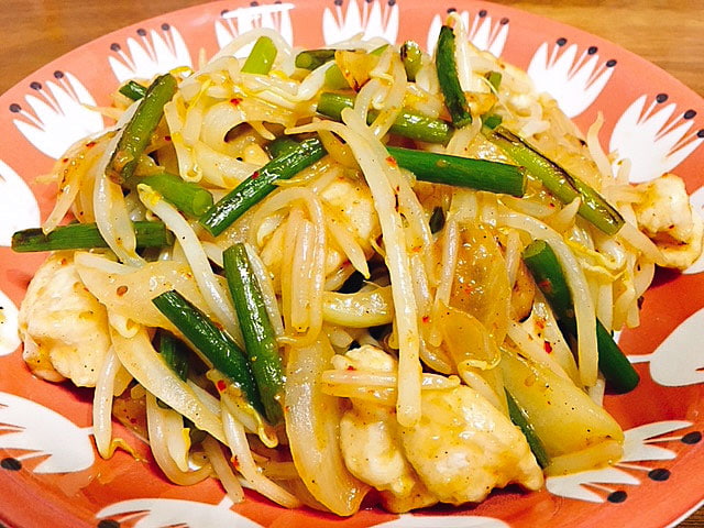 地獄ぽん酢を使った野菜ぽん酢炒め